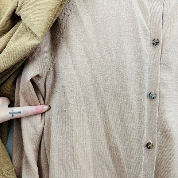 Loft Knit Button Front Beige Cardigans Bundle Of 2 Women’s Size L - Picture 4 of 10